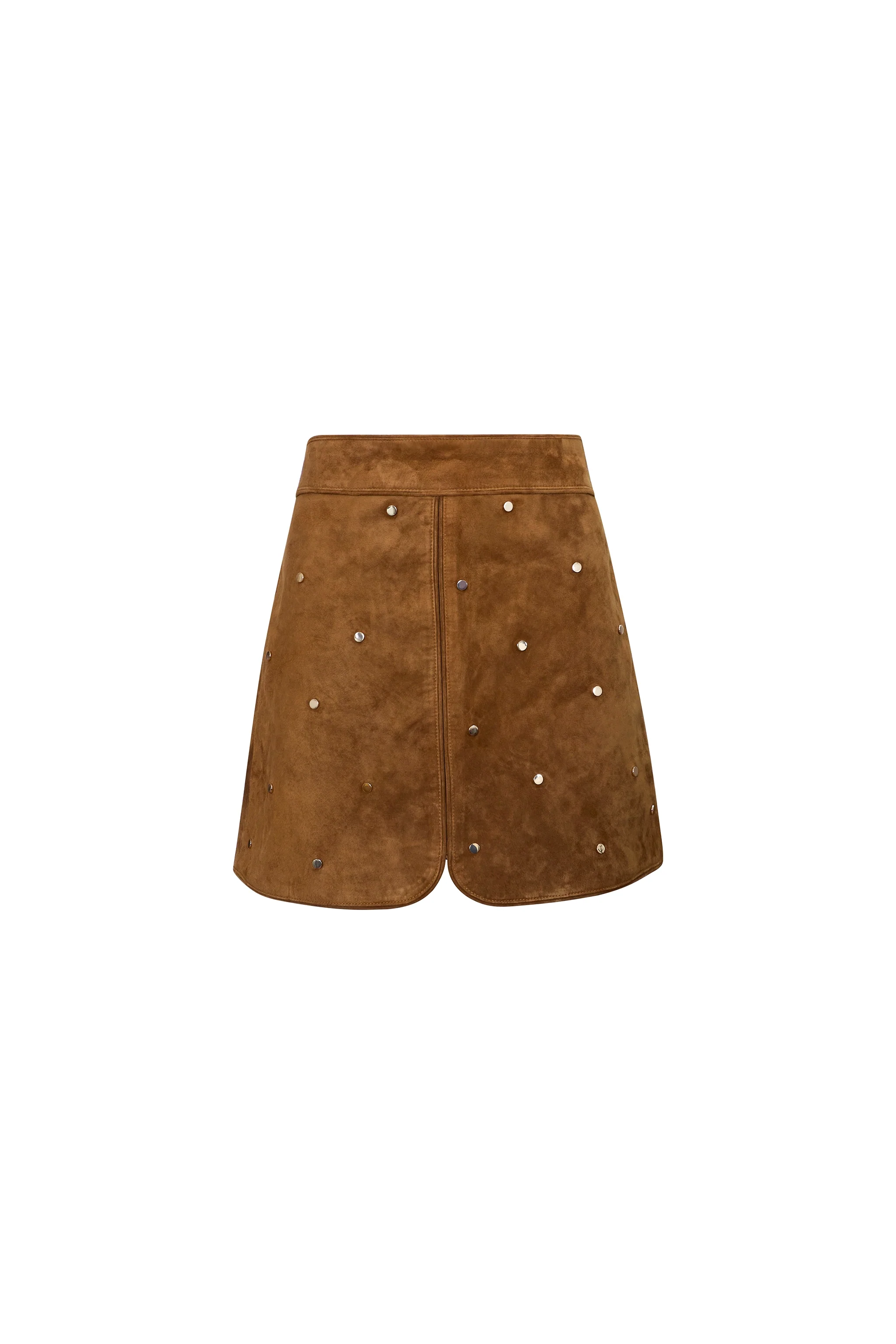 DOTTIE SKIRT IN SADDLE