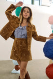 DOTTIE SKIRT IN SADDLE