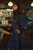 IDA SKIRT IN ATELIER SPLATTER NAVY