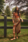 ALLYNE SKIRT IN AMBER GLEN BROWN