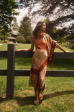ALLYNE SKIRT IN AMBER GLEN BROWN