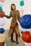 ALLYNE SKIRT IN AMBER GLEN BROWN