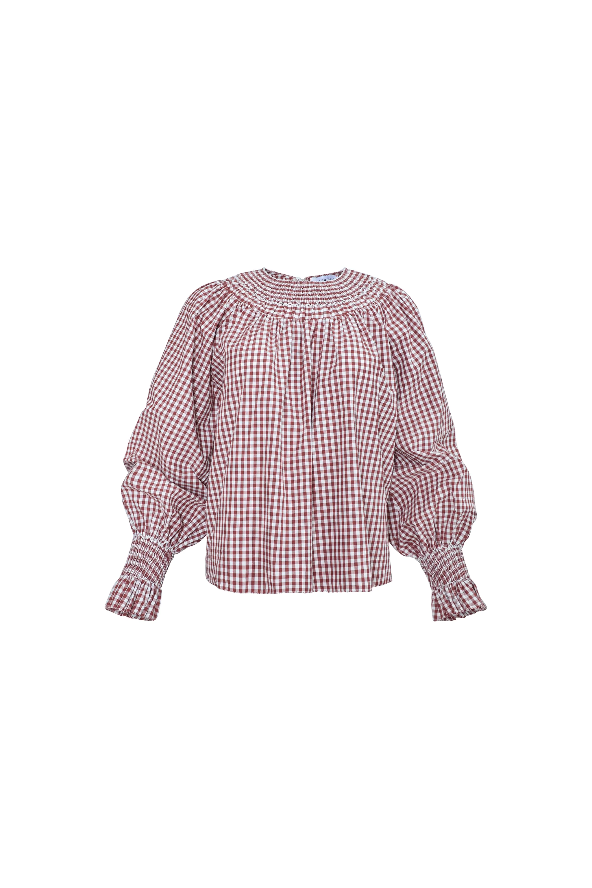 HAYES TOP IN COTSWOLD CHECK RUST