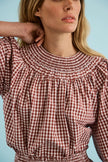 HAYES TOP IN COTSWOLD CHECK RUST