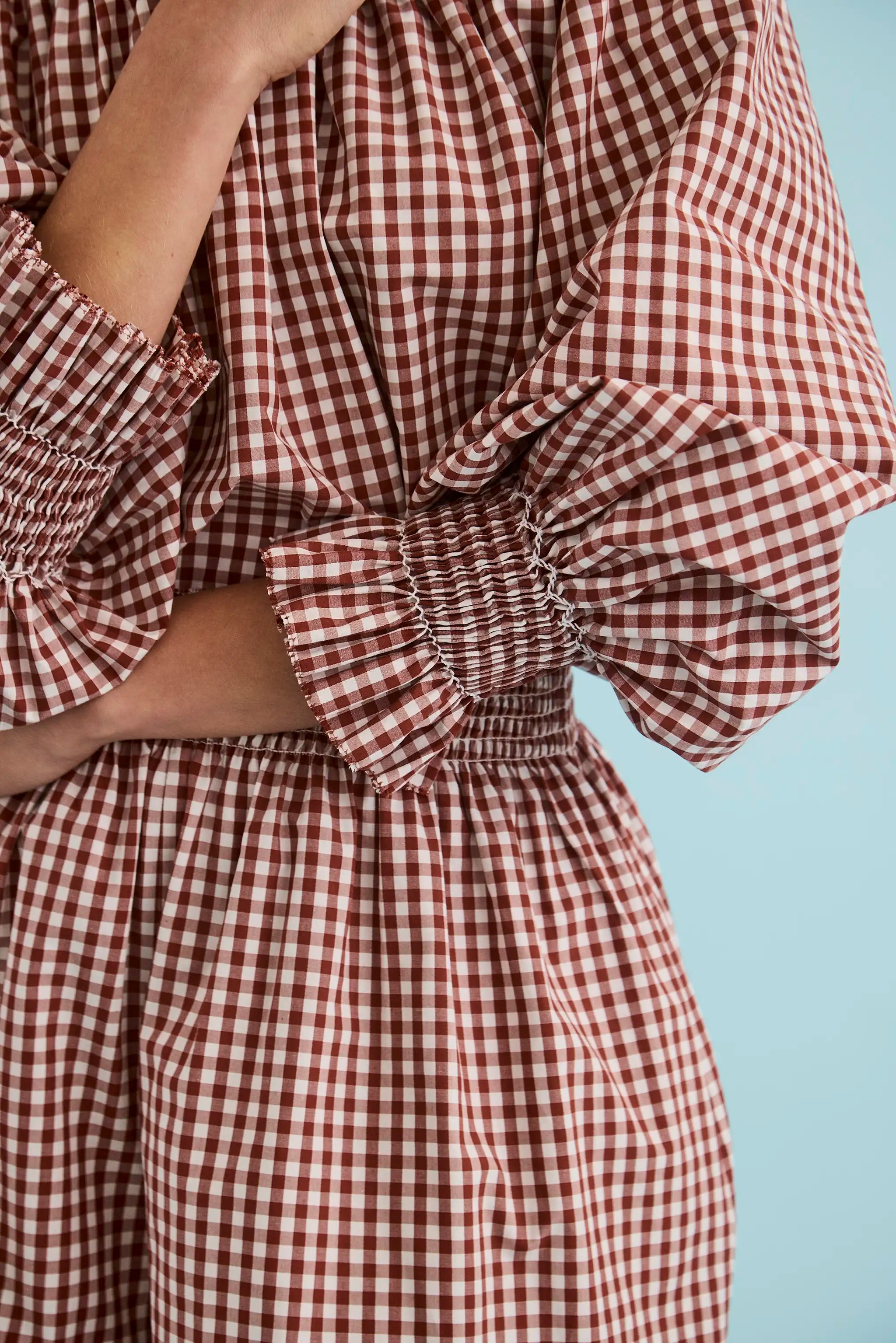 HAYES TOP IN COTSWOLD CHECK RUST
