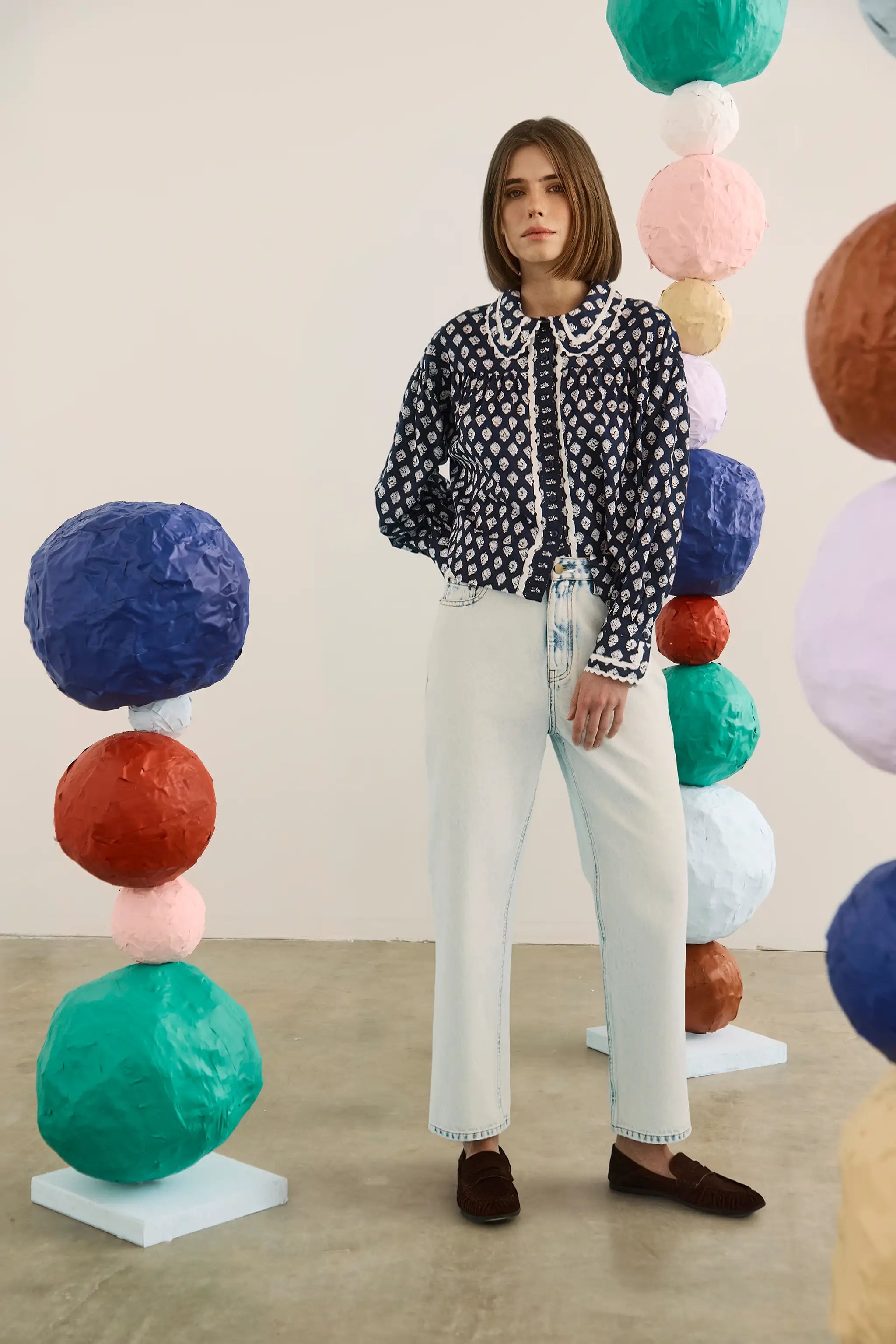 FINCH TOP IN THISTLE AND VINE BLUE