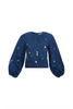 RUE BLOUSE IN ATELIER SPLATTER NAVY