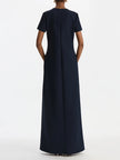 BEADED CHINE COSMOS EMBROIDERED CAFTAN