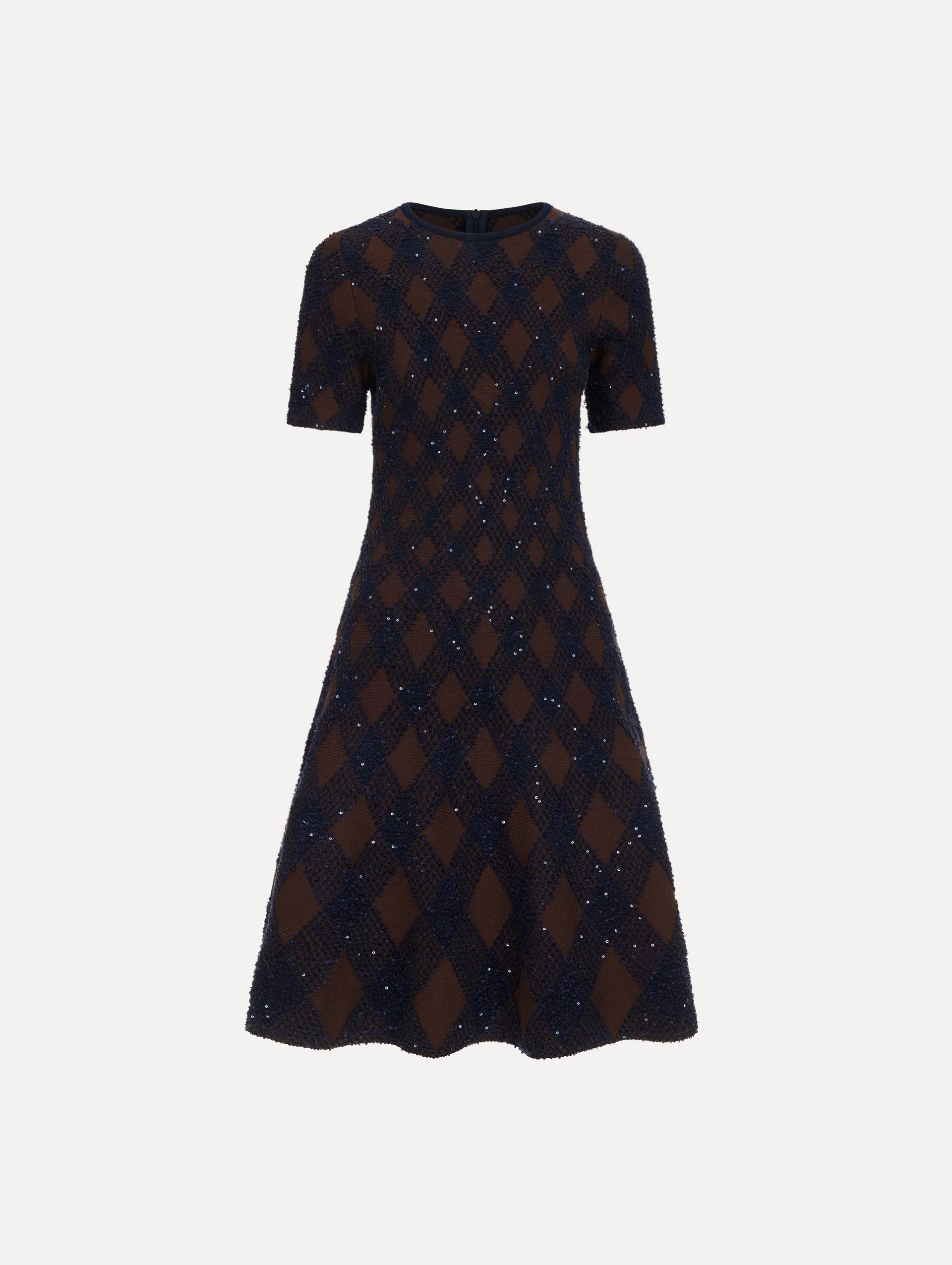 ARGYLE KNIT DRESS