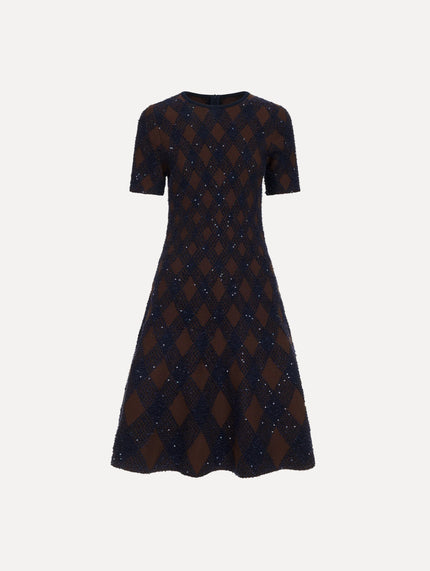 ARGYLE KNIT DRESS