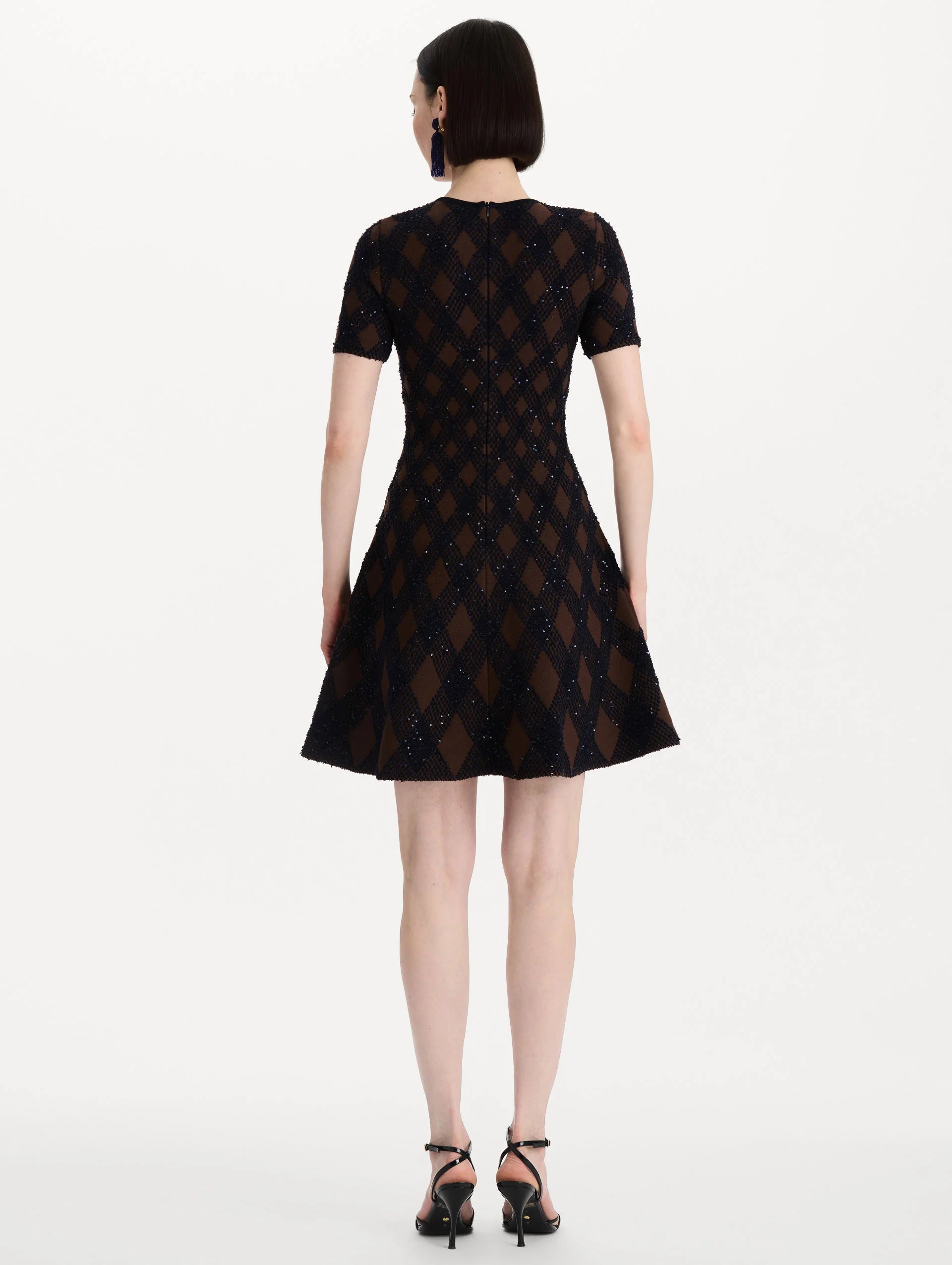 ARGYLE KNIT DRESS