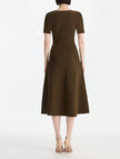 MIXED BOTANICAL JACQUARD DRESS