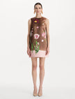 MIXED BOTANICAL SHIFT DRESS