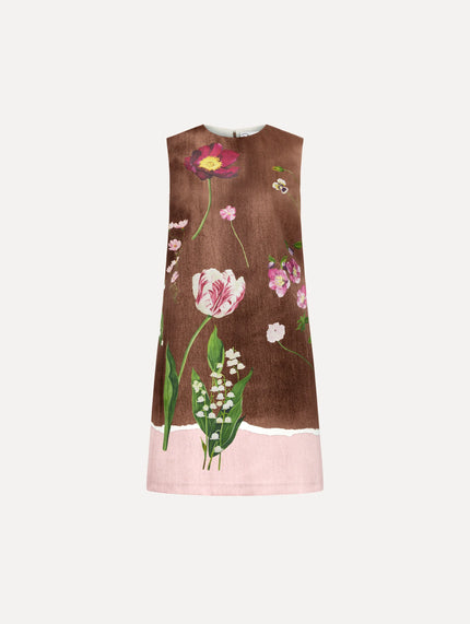 MIXED BOTANICAL SHIFT DRESS
