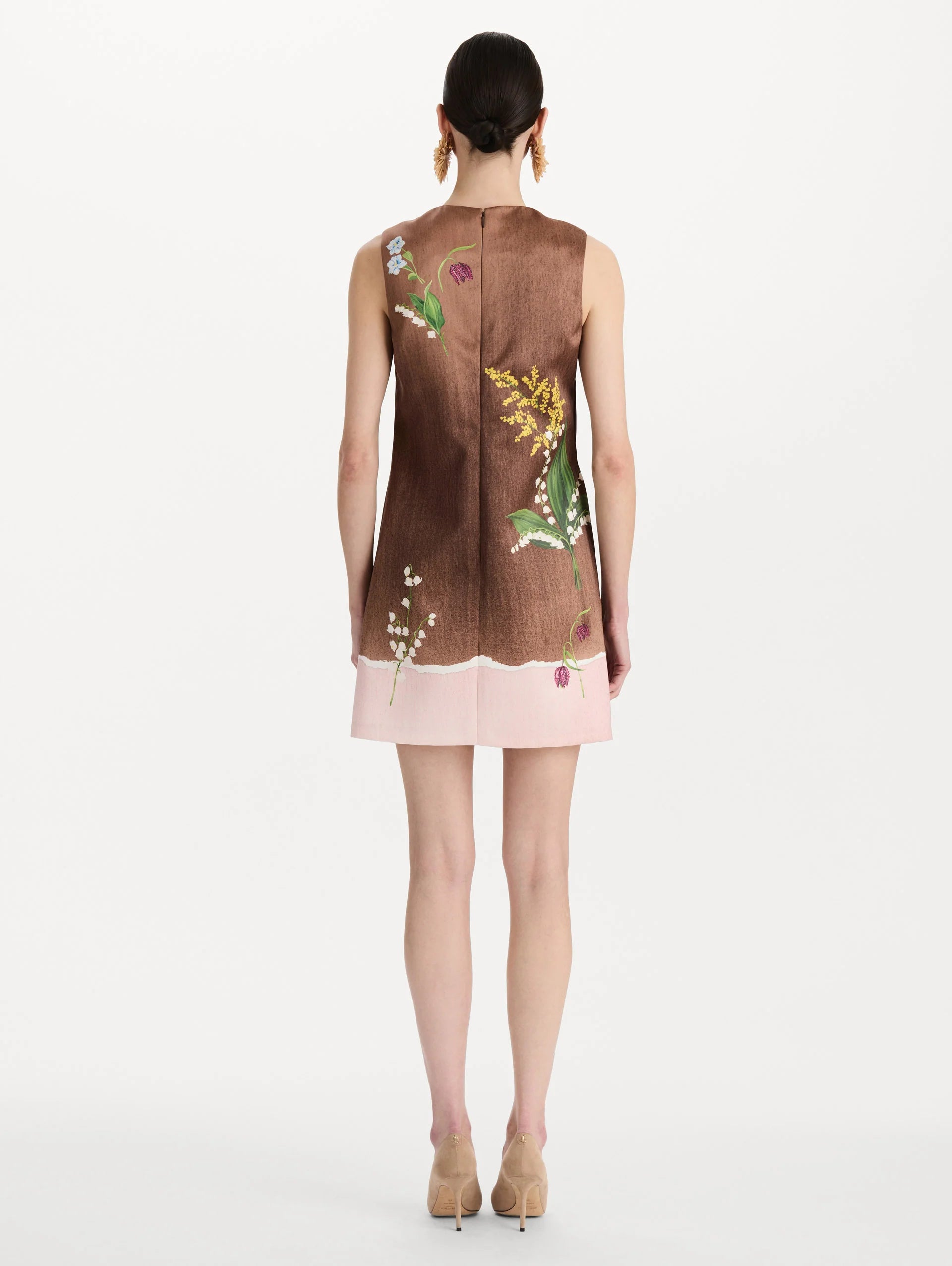 MIXED BOTANICAL SHIFT DRESS