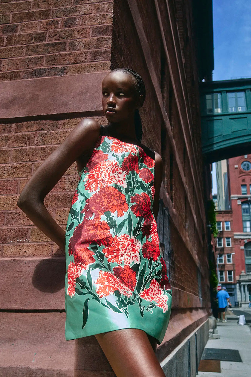ROARKE DRESS IN EVERGREEN CONSERVATORY