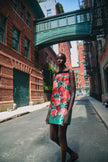 ROARKE DRESS IN EVERGREEN CONSERVATORY