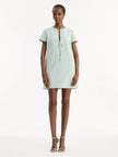 BEADED BOW DETAIL SHIFT DRESS
