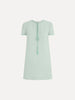 BEADED BOW DETAIL SHIFT DRESS