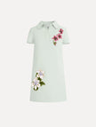 DOMINICAN MIXED FLORAL THREADWORK SHIFT DRESS