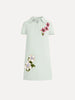 DOMINICAN MIXED FLORAL THREADWORK SHIFT DRESS