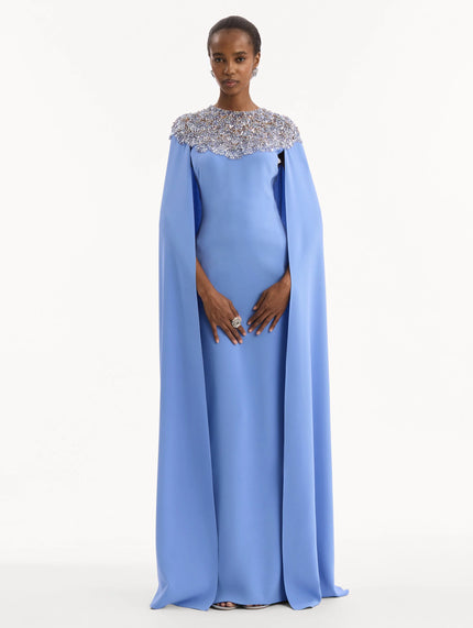 CRYSTAL AND GLASS EMBROIDERED CAFTAN