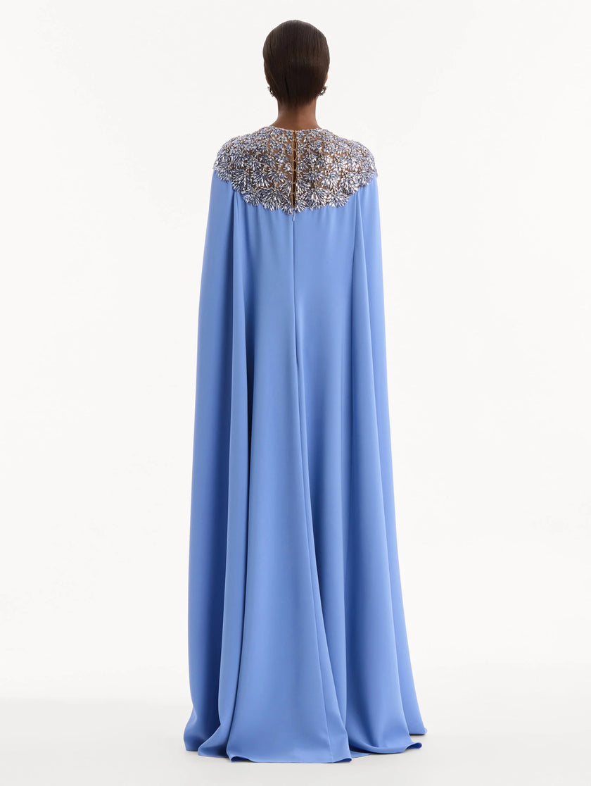 CRYSTAL AND GLASS EMBROIDERED CAFTAN