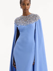 CRYSTAL AND GLASS EMBROIDERED CAFTAN