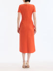 DRAPE DETAIL WOOL DRESS
