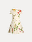 CHINE DOMINICAN MIXED FLORAL COTTON POPLIN DRESS