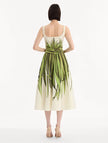 PALM LEAVES COTTON POPLIN DRESS