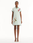 DOMINICAN MIXED FLORAL THREADWORK SHIFT DRESS