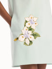 DOMINICAN MIXED FLORAL THREADWORK SHIFT DRESS