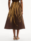PALM LEAVES FAILLE SKIRT