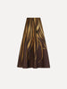 PALM LEAVES FAILLE SKIRT