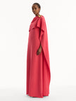HIBISCUS BROOCH GEORGETTE CAFTAN