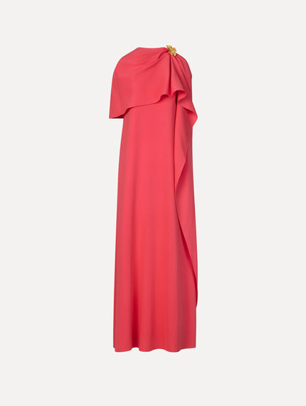 HIBISCUS BROOCH GEORGETTE CAFTAN