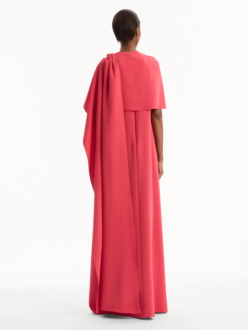 HIBISCUS BROOCH GEORGETTE CAFTAN