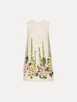 FOXGLOVE EMBROIDERED TWEED SHIFT DRESS
