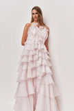 CLE GOWN HALTER NECK TIERED GOWN
