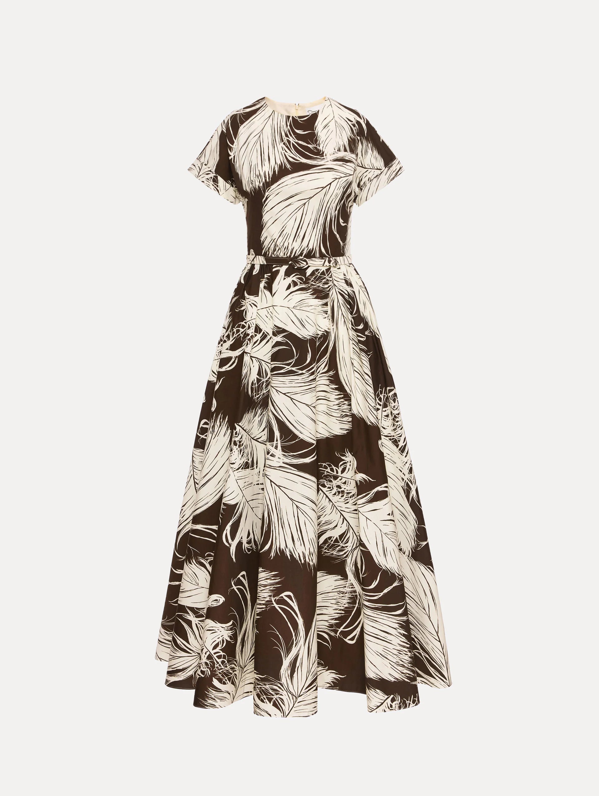 FEATHER COTTON POPLIN DRESS