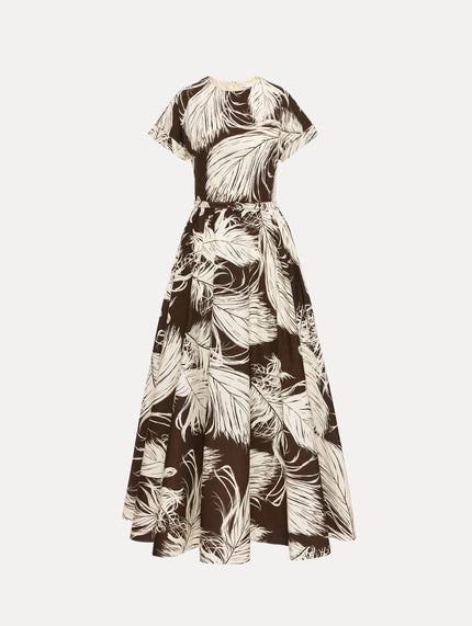 FEATHER COTTON POPLIN DRESS