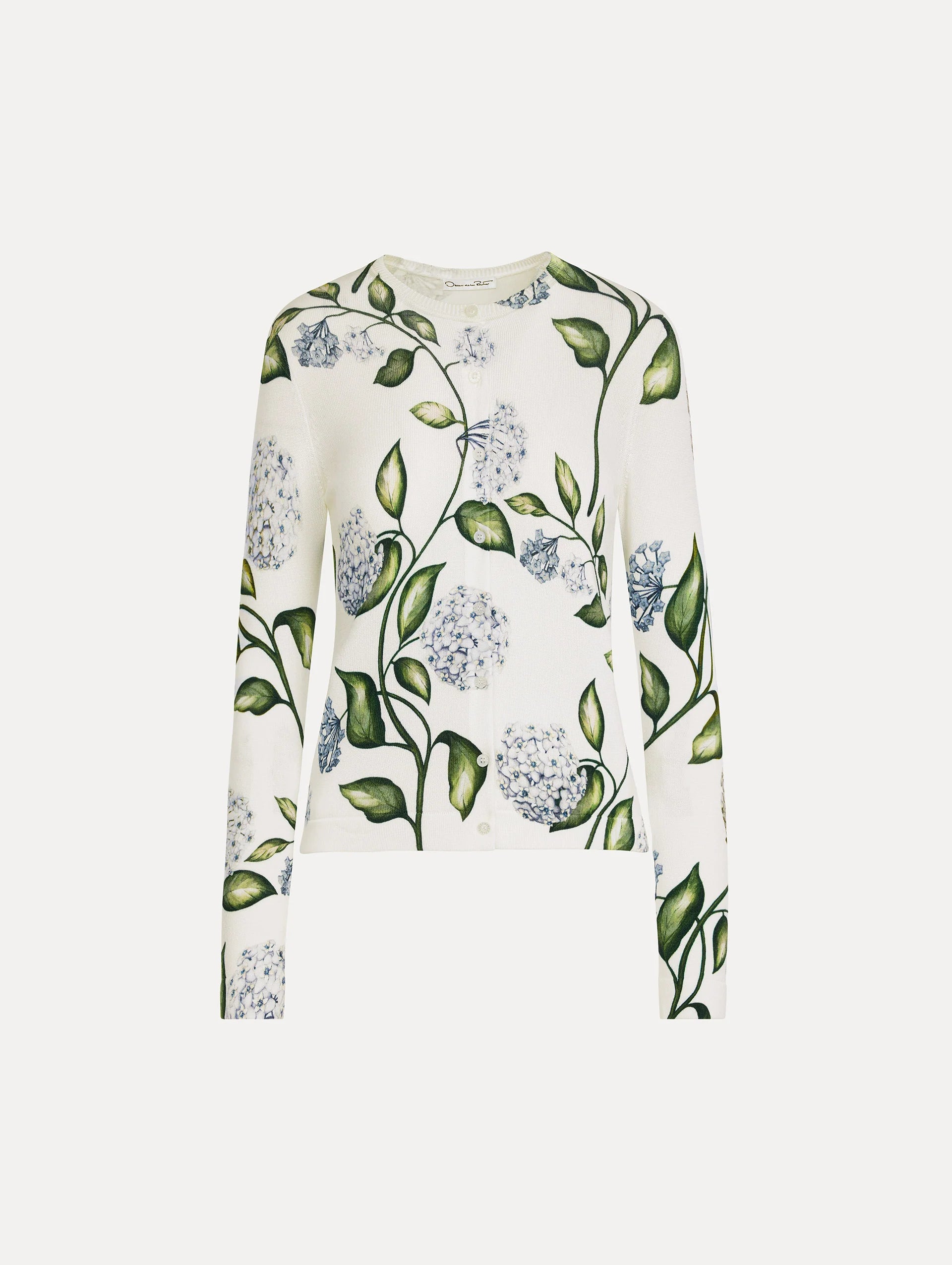 PORCELAIN FLOWER PRINTED CARDIGAN