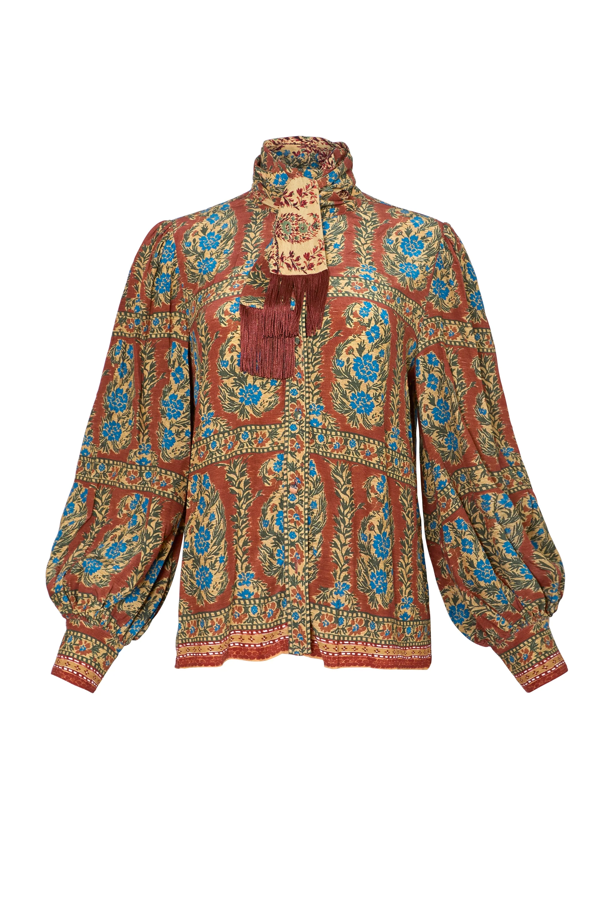 KARIS BLOUSE IN AMBER GLEN BROWN