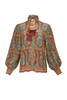 KARIS BLOUSE IN AMBER GLEN BROWN