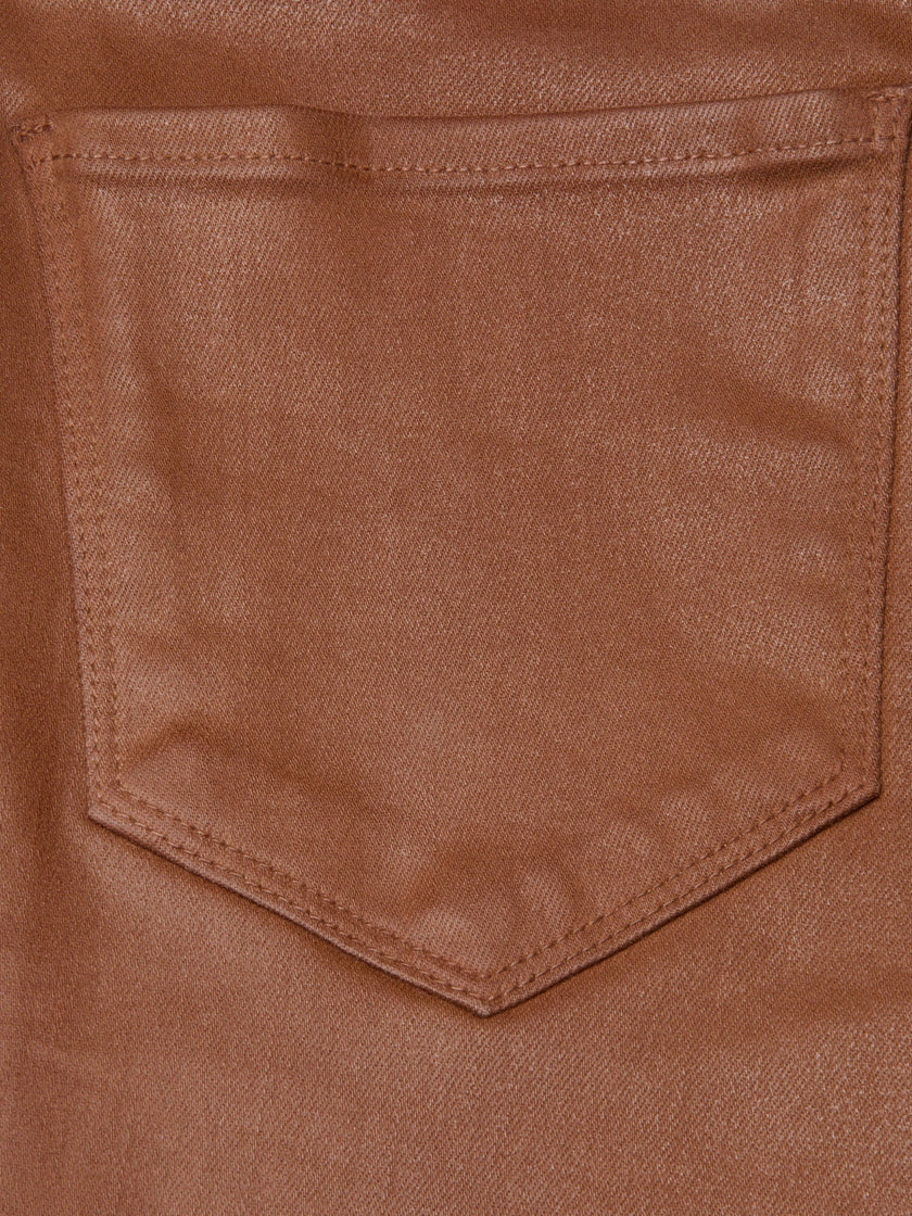 SELMA COATED BOOTCUT JEAN IN COGNAC COATED