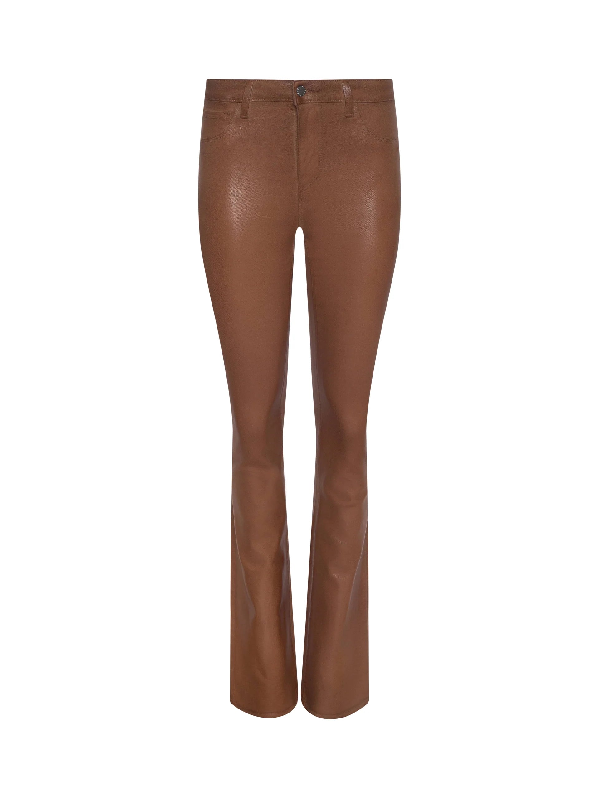 SELMA COATED BOOTCUT JEAN IN COGNAC COATED