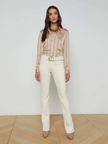 SELMA COATED BOOTCUT JEAN IN FRENCH VANILLA COATED