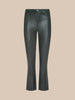KENDRA COATED CROPPED FLARE JEAN IN ASH OLIVE COATED