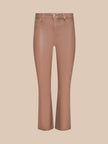 KENDRA COATED CROPPED FLARE JEAN IN HAZELNUT COATED